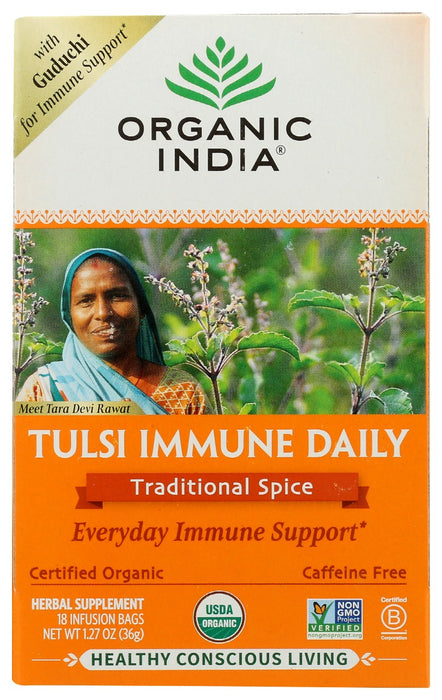 ORGANIC INDIA: Tulsi Immune Daily Tea, 18 bg