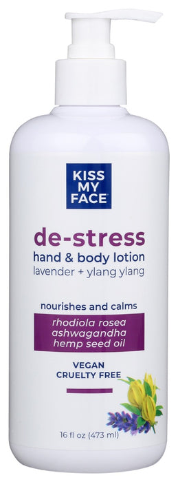 KISS MY FACE: De Stress Lavender Ylang Ylang Hand And Body Lotion, 16 oz
