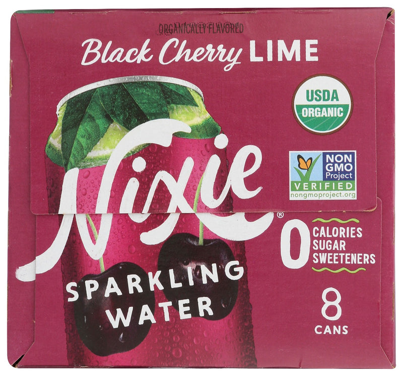 NIXIE: Water Sparkling Black Cherry Lime 8 Cans, 96 FO