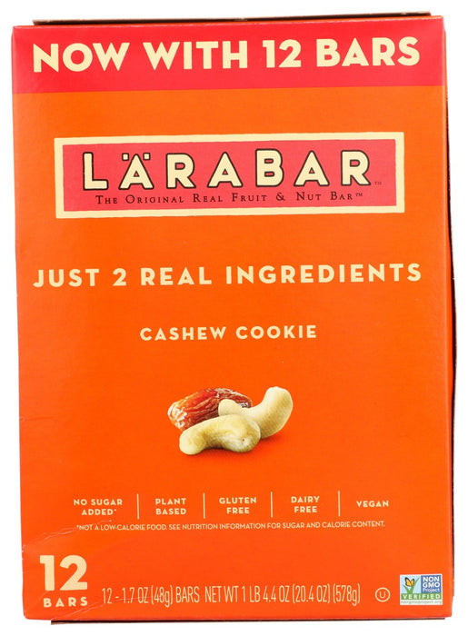 LARABAR: Cashew Cookie Bar 12ct, 20.4 oz