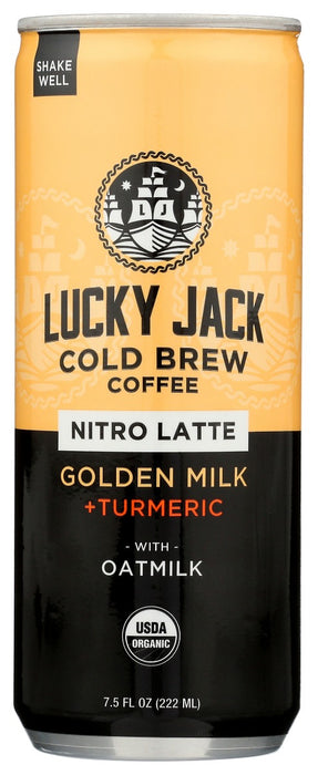 LUCKY JACK: Nitro Latte Golden Milk Turmeric With Oatmilk Coffee, 7.5 fo