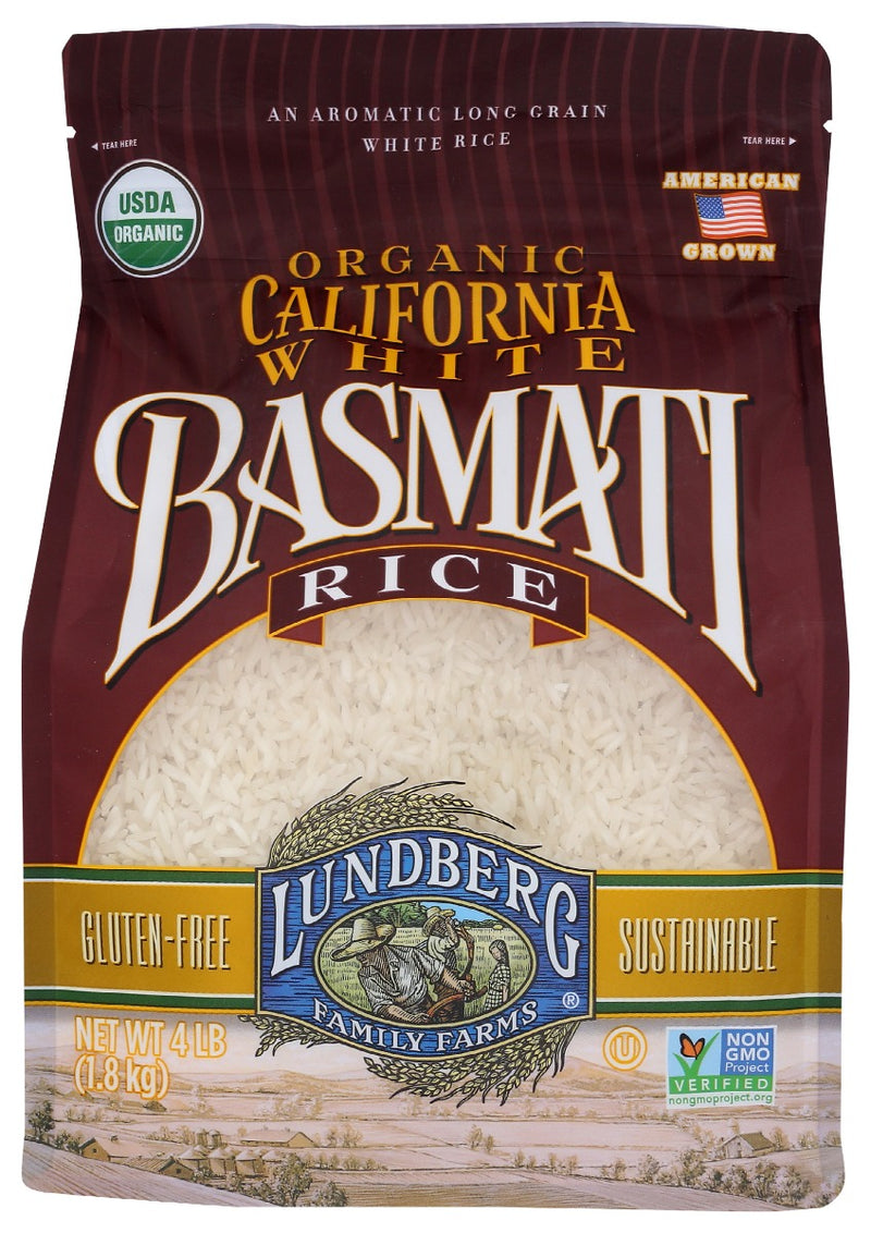 LUNDBERG: California White Basmati Rice, 4 lb