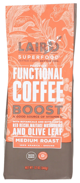 LAIRD SUPERFOOD: Boost Medium Roast Ground Coffee, 12 oz