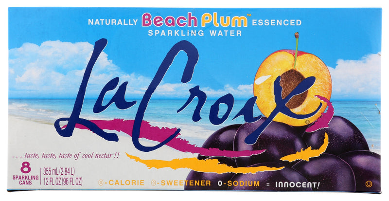 LA CROIX: Water Sprkl Beach Plm 8Pk, 96 fo