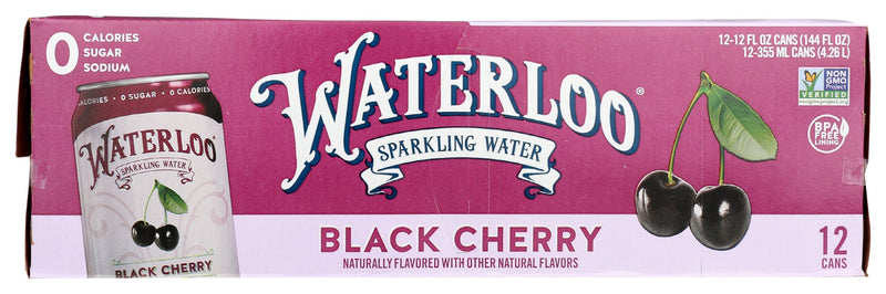 WATERLOO SPARKLING WATER: Water Sprk Blk Chrry 12Pk, 144 fo