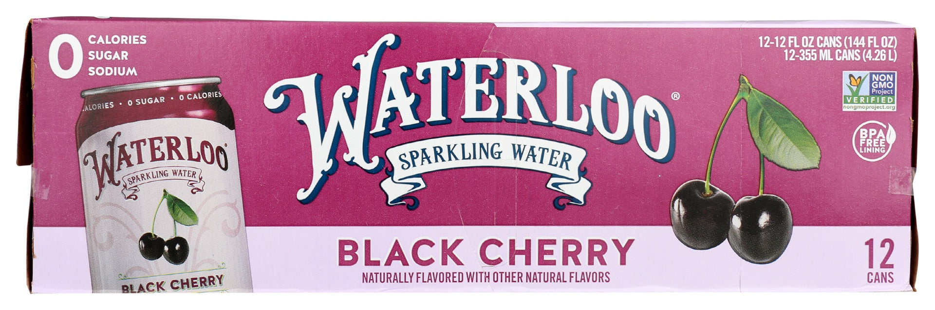 WATERLOO SPARKLING WATER: Water Sprk Blk Chrry 12Pk, 144 fo