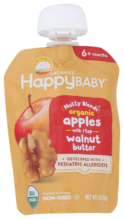 HAPPY BABY: Food Baby Apple Walnt Btr, 3 oz