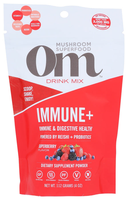 OM MUSHROOMS: Immune+ Berry, 4 oz