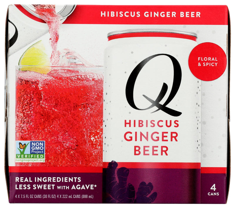 Q TONIC: Beer Hibiscus Ginger 4Pk, 30 fo