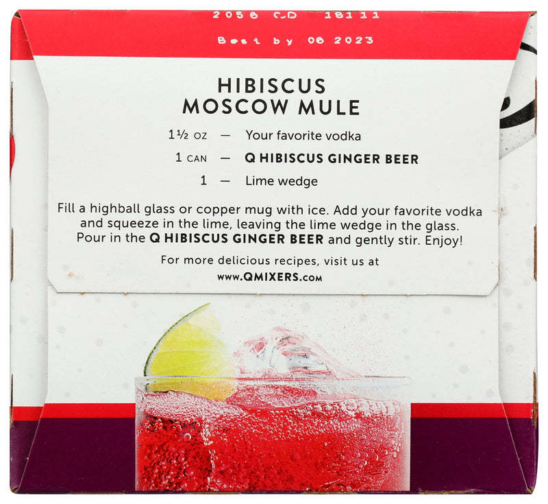 Q TONIC: Beer Hibiscus Ginger 4Pk, 30 fo