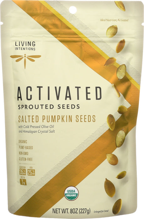 LIVING INTENTIONS: Sprtd Pumpkin Seeds, 8 oz