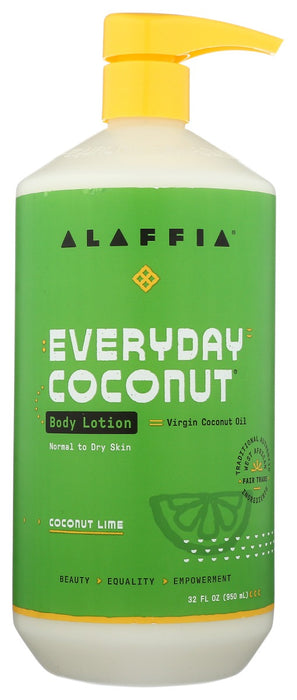 ALAFFIA: Lotion Body Coconut Lime, 32 fo