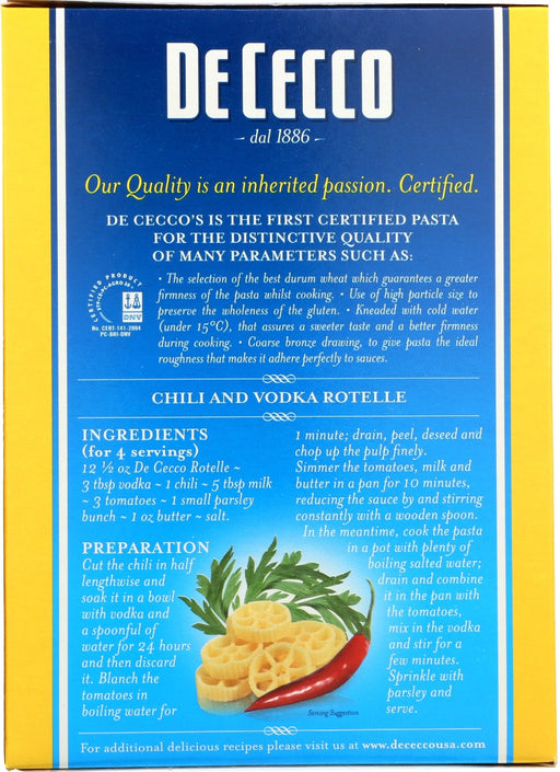 DE CECCO: Pasta Rotelle, 16 oz - No Brand For Less 