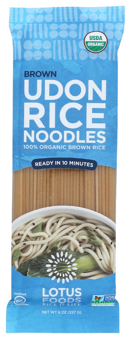 LOTUS FOODS: Noodles Brn Rice Udon Org, 8 oz