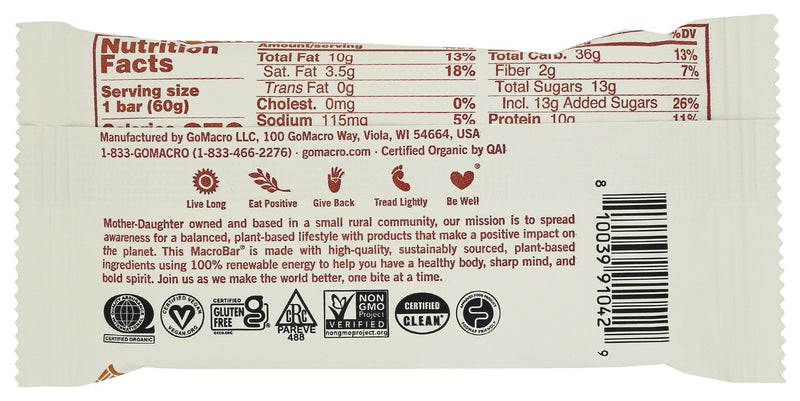 GOMACRO: Bar Slt Caramel Choc Chip, 2.3 oz - No Brand For Less