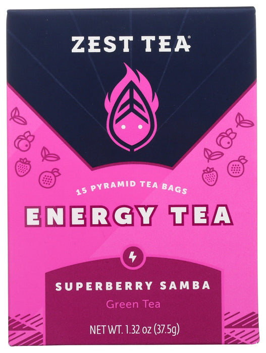 ZEST TEA: Tea Green Superbrry Samba, 1.32 oz