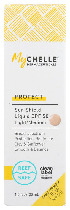 MYCHELLE DERMACEUTICALS: Sun Shield Liquid Tinted Spf50 Light, 1 fo