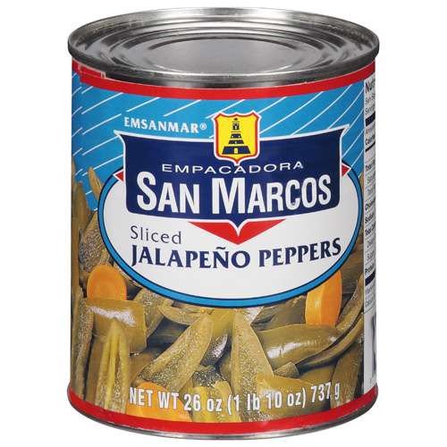 SAN MARCOS: Sliced Jalapeno Peppers, 26 oz