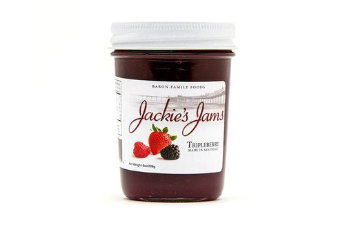 JACKIES JAMS: Tripleberry Jam, 8 oz