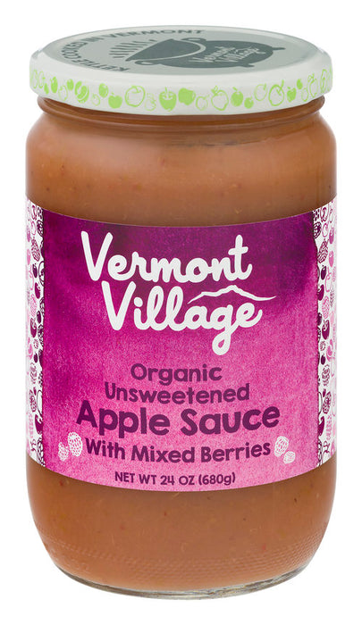 VERMONT VILLAGE CANNERY: Apple Sauce Apple Mixed Berry, 24 oz