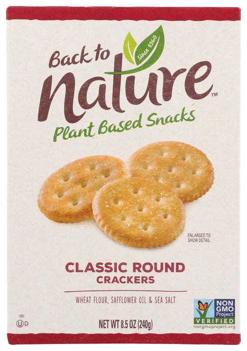 BACK TO NATURE: Classic Round Crackers, 8.5 oz