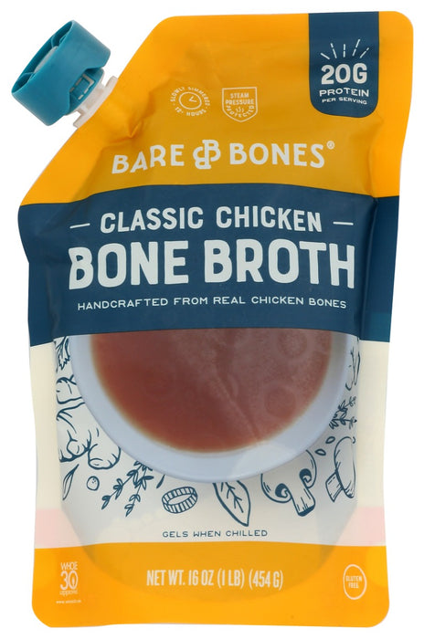 BARE BONES: Organic Chicken Bone Broth, 16 oz
