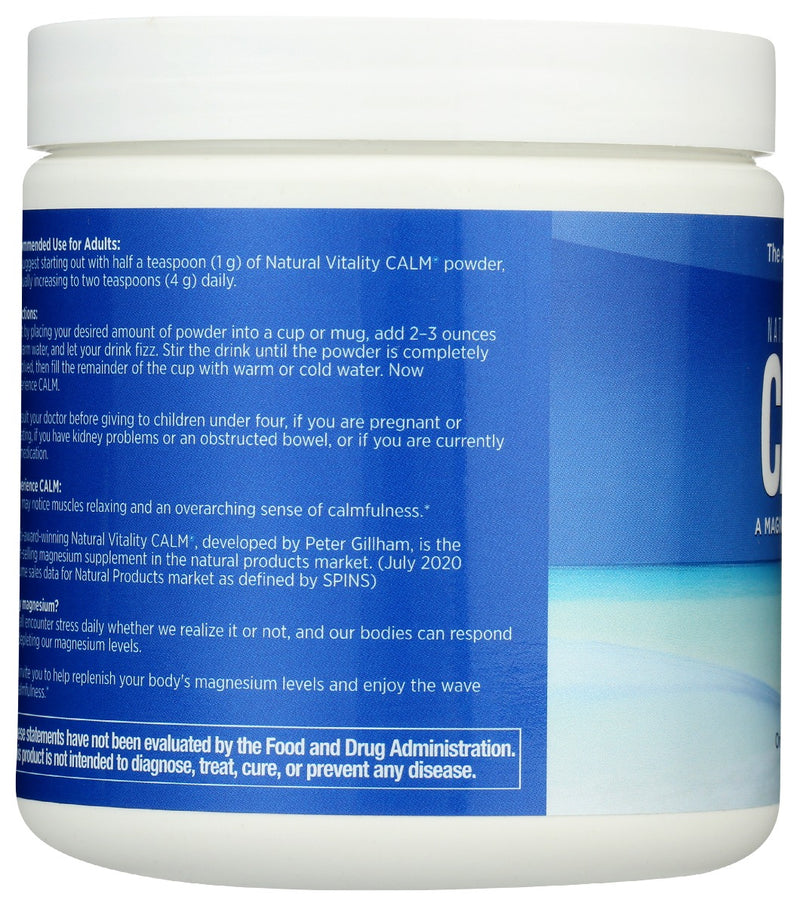 NATURAL VITALITY: Calm Original Unflavored, 8 oz