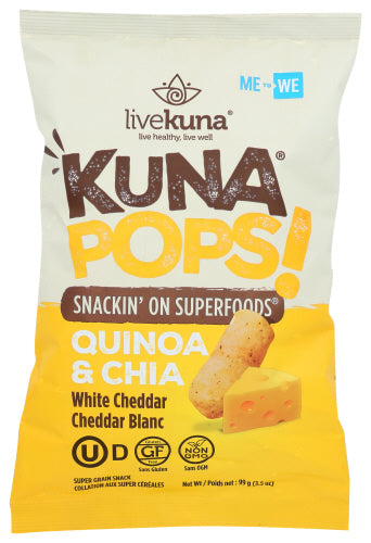 KUNA POPS: Snacks White Cheddar, 3.5 oz