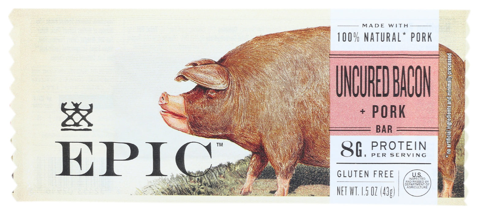 EPIC: Uncured Bacon Plus Pork Bar, 1.5 oz