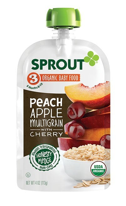 SPROUT: Peach Apple & Cherry, 4 oz