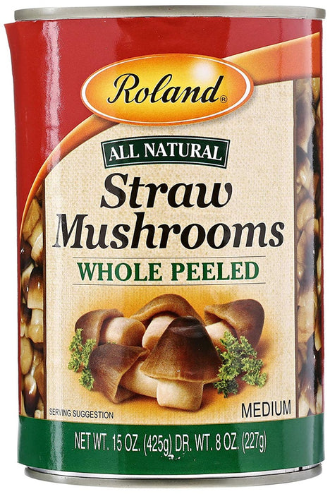 ROLAND: Peeled Straw Mushrooms, 15 oz