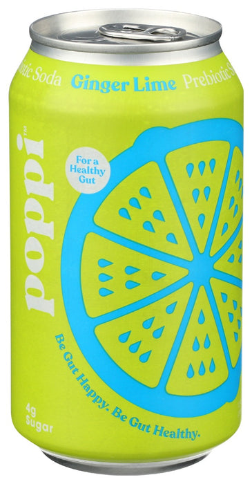 POPPI: Drink Prebiotic Ginger Lime, 12 fo