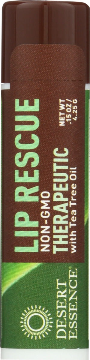 DESERT ESSENCE: Lip Rescue Therapeutic Tea Tree Oil Lip Balm, 0.15 oz - No Brand For Less