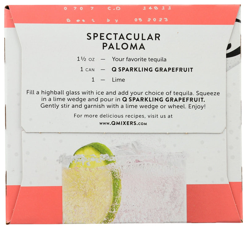 Q TONIC: Sparkling Grapefruit Soda 4Pack, 30 fo