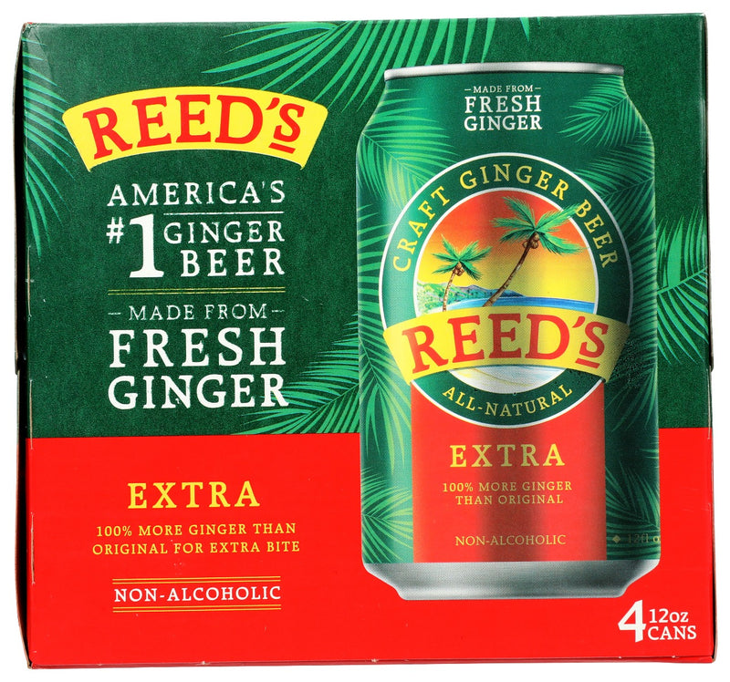 REEDS: Ginger Beer Extra 4Pk, 48 fo