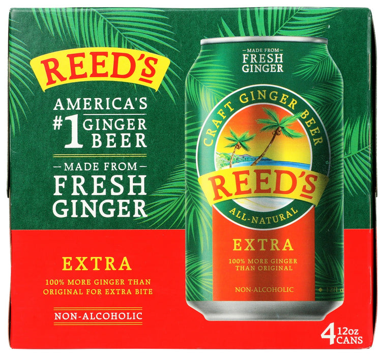 REEDS: Ginger Beer Extra 4Pk, 48 fo