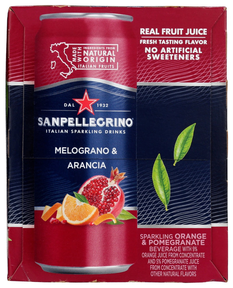 SAN PELLEGRINO: Melograno and Arancia Sparkling Drink 6 Count, 66.9 fo