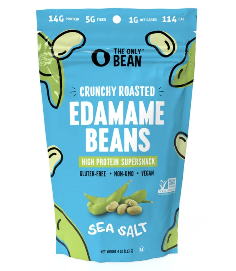 THE ONLY BEAN: Edamame Roasted Crunchy Sea Salt, 4 oz