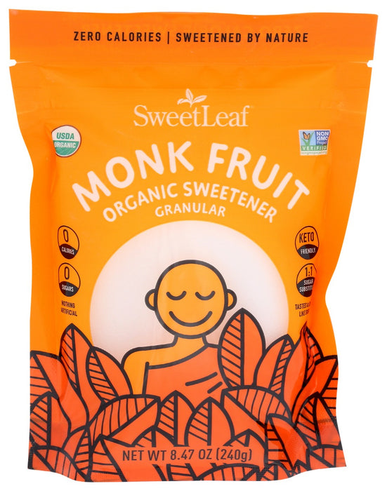 SWEETLEAF STEVIA: Monk Fruit Sweetener Bag, 8.47 oz