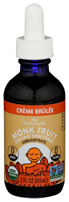 SWEETLEAF STEVIA: Monk Fruit Organic Sweetener Creme Brulee, 2 oz