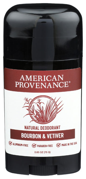 AMERICAN PROVENANCE: Bourbon and Vetiver Deodorant, 2.65 oz