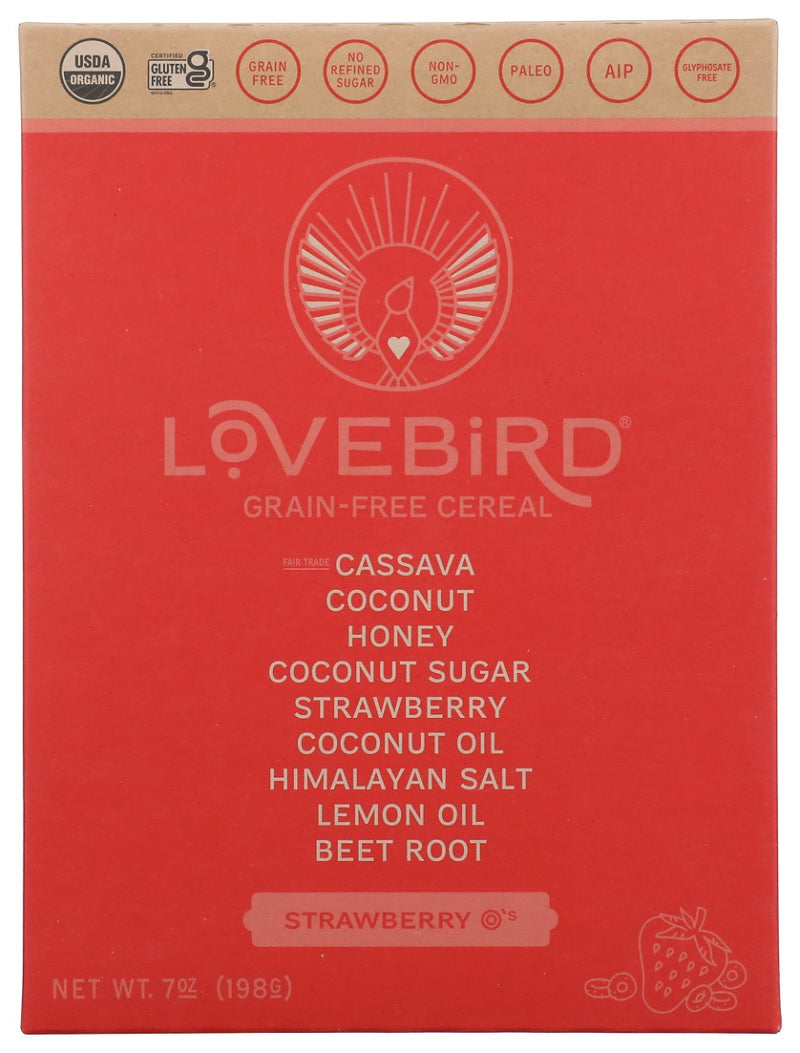 LOVEBIRD: Cereal Strawberry, 7 oz