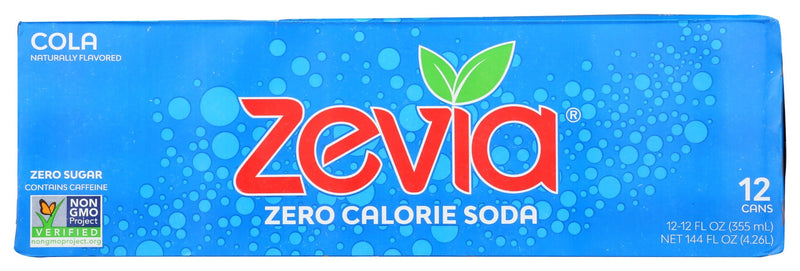 ZEVIA: Zero Calorie Cola Soda, 144 fo