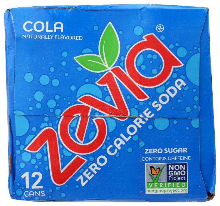 ZEVIA: Zero Calorie Cola Soda, 144 fo