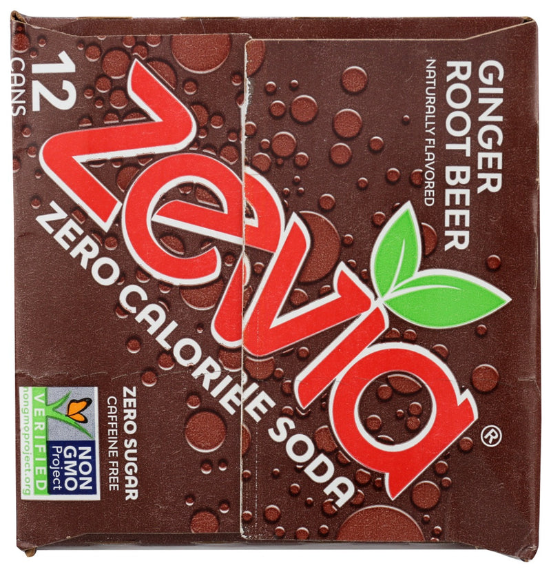 ZEVIA: Zero Calorie Ginger Root Beer Soda, 144 fo