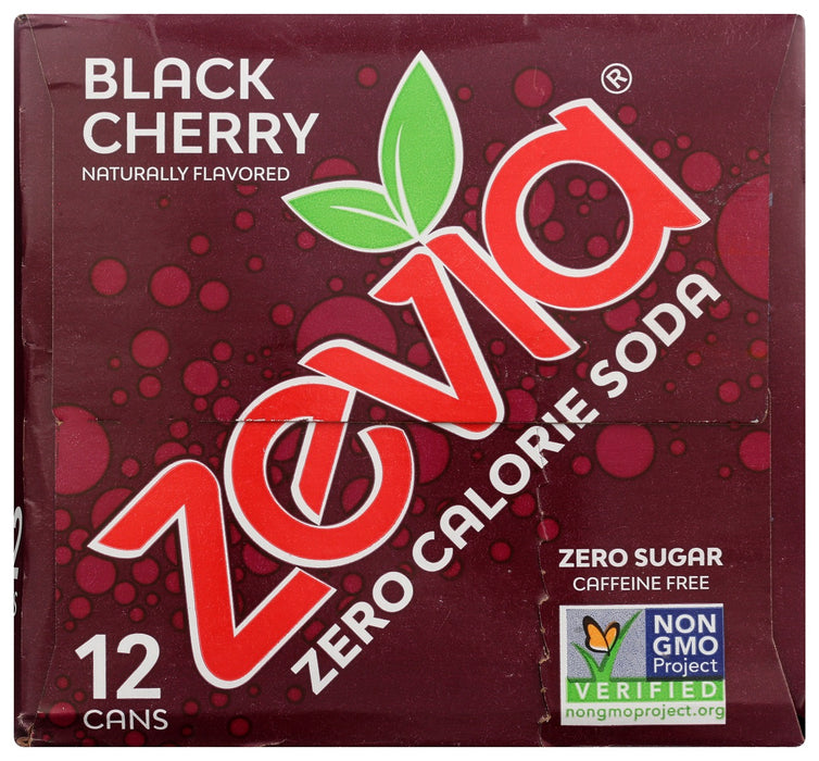 ZEVIA: Zero Calorie Black Cherry Soda, 144 fo