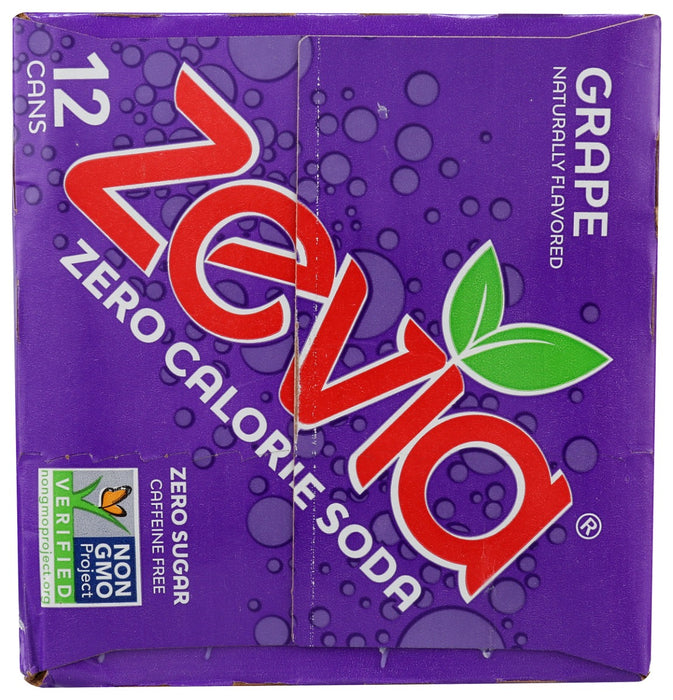 ZEVIA: Zero Calorie Grape Soda, 144 fo